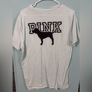 Pink t shirt light blue